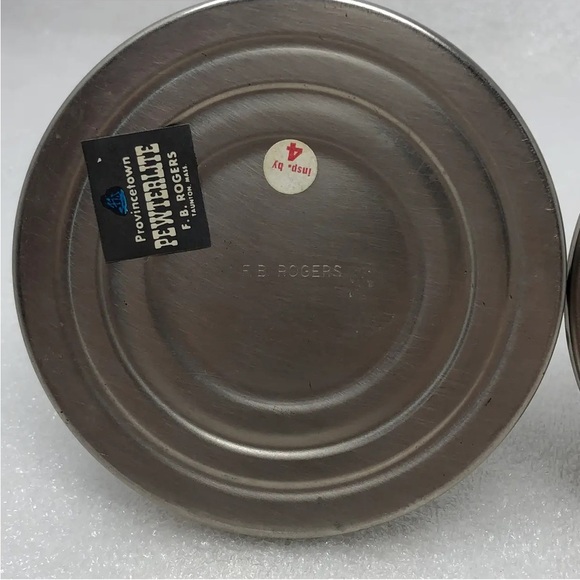 FB Rogers Pair of Pewter Candlestick Holders - Picture 5 of 11